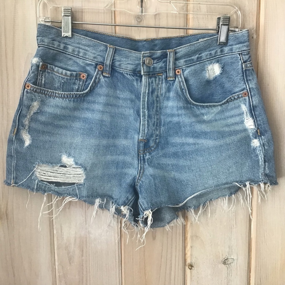ALL SAINTS MAI cutoff jean shorts